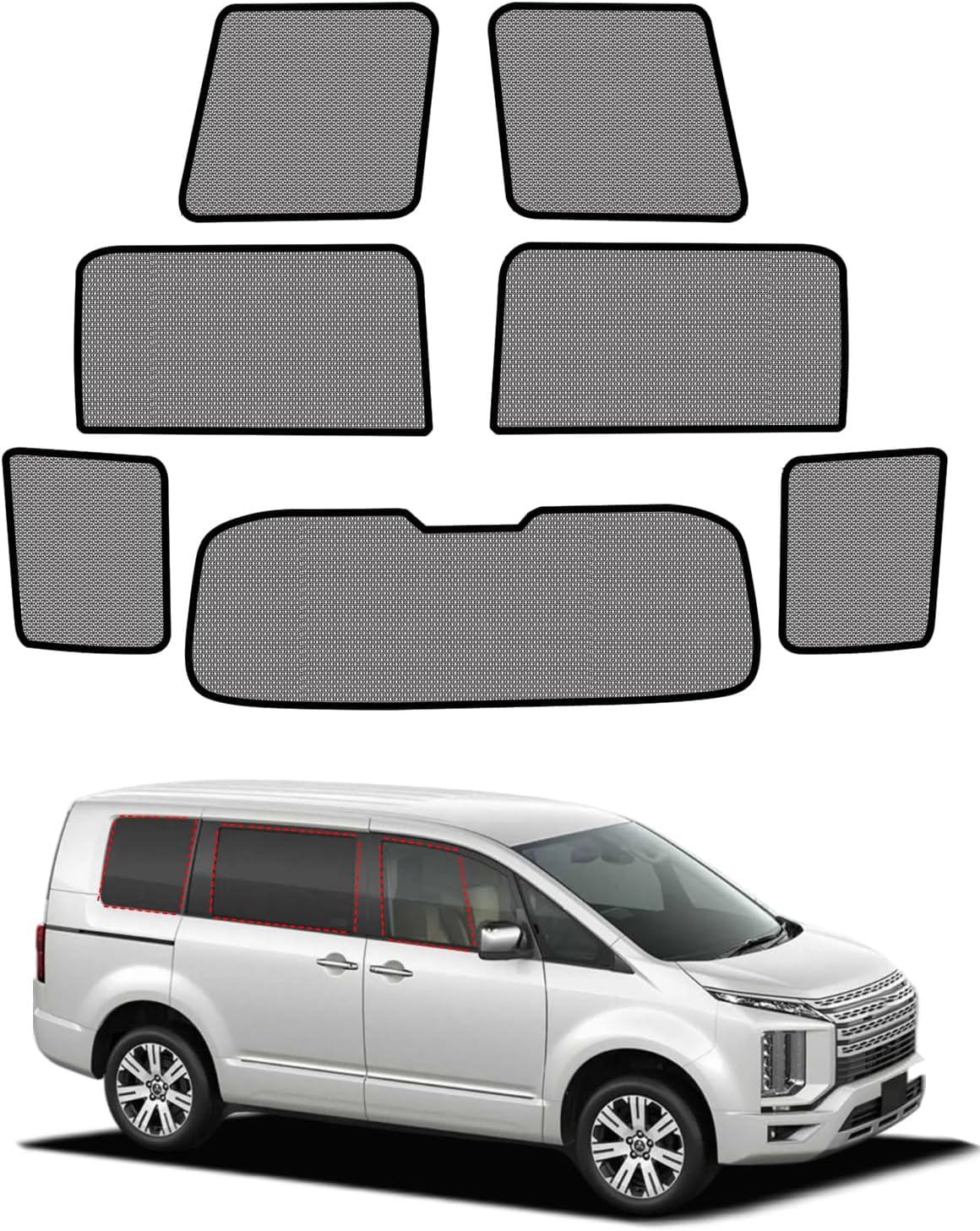 Amazon.co.jp: Loveyes 三菱 デリカ D5 サンシェード メッシュ delica